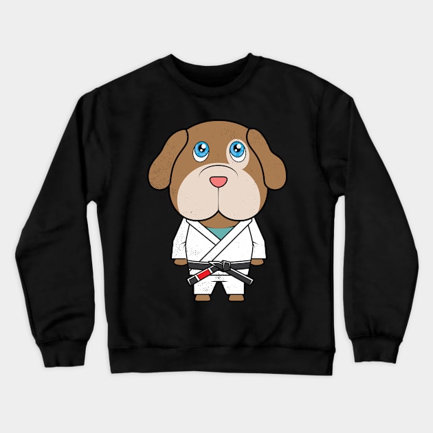 Jiu jitsu kawaii Dog Black Rank Belt BJJ or MMA T-Shirt Crewneck Sweatshirt by tmuzaa